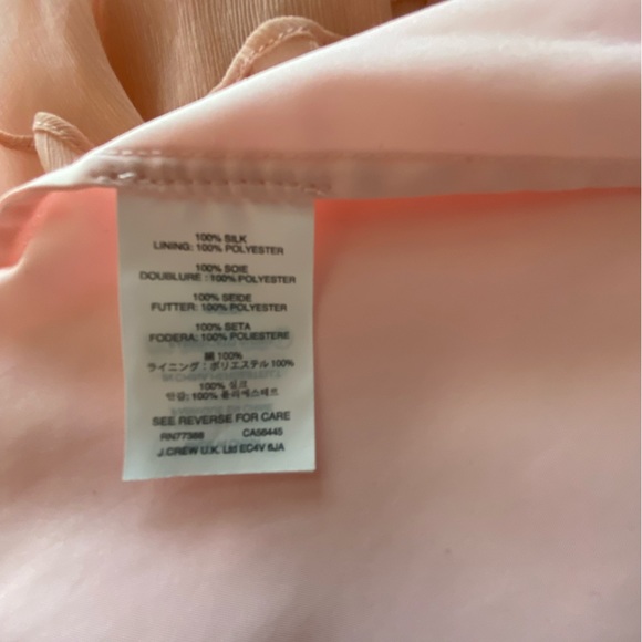 J CREW Mirabelle Silk Chiffon Pink Dress - Picture 3 of 3